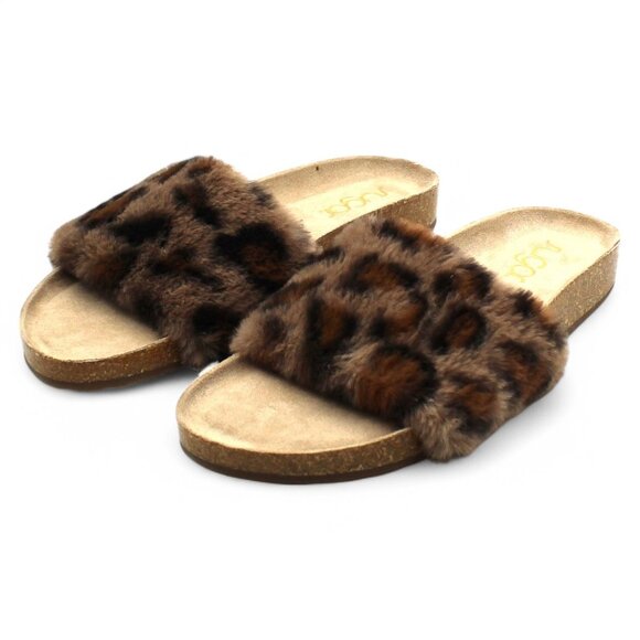 Women S Bravoes Fuzzy Slide Sandals - Picture 4 of 8